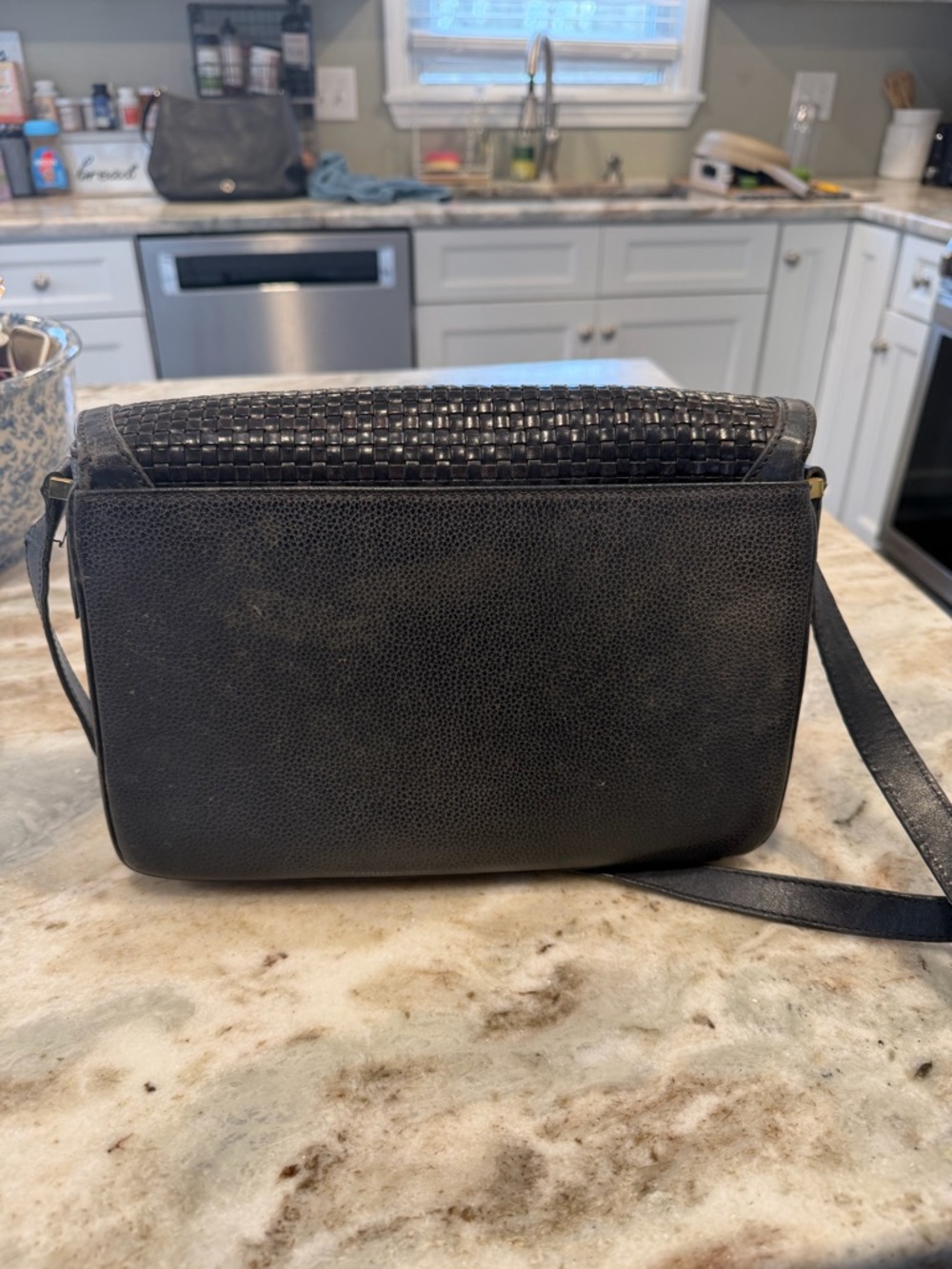 Vintage Bally navy leather bag - Picture 7 of 11